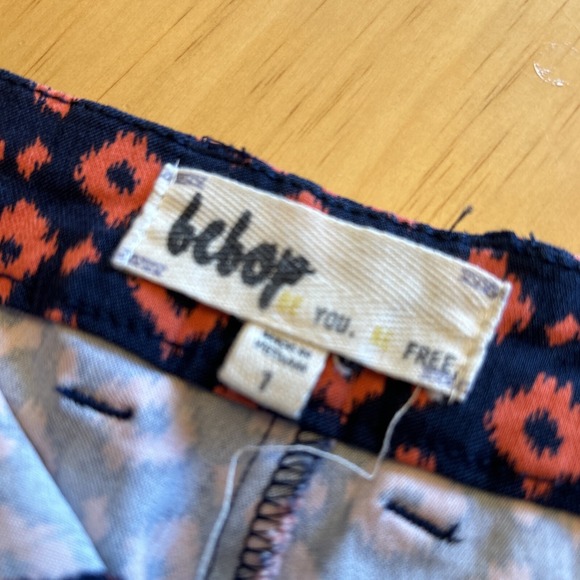 Bebop Junior‎ Sz 1 Be You Be Free Shorts Navy Orange I09 - Picture 3 of 5